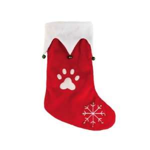  Pet Studio Jingle Bell Pawprint Snowflake Red Holiday Dog Cat 