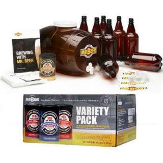 Mr. Beer Premium Edition Beer Kit with 4 BONUS Brew Pack REFILLS 