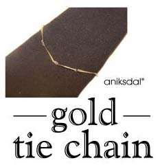 Gold TIE CHAIN Super Strong Metal Tie Guards SURE SNAP  