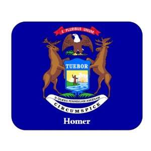  US State Flag   Homer, Michigan (MI) Mouse Pad Everything 