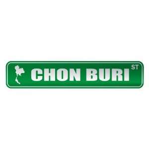   CHON BURI ST  STREET SIGN CITY THAILAND