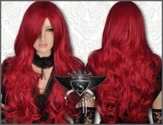 RW098 Hot Charm Lolita Long Wavy Animation Red Full Wig  