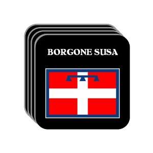   Piedmont (Piemonte)   BORGONE SUSA Set of 4 Mini Mousepad Coasters
