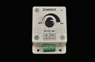 LED Dimmer Adjustable Controller Brightness DC 12V 8A  
