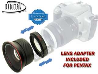   36x Ultra Wide Angle Lens With Macro for for Pentax K x 18 55mm  