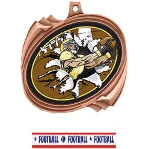  Football Bust Out Insert Medals M 2201F BRONZE MEDAL 