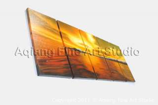   Oil Painting Contemporary Canvas Wall Art Ocean Seascape Sunset  