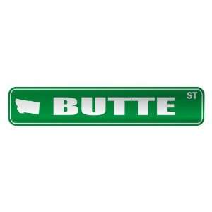   BUTTE ST  STREET SIGN USA CITY MONTANA