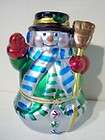 NEW Mr Christmas Porcelain SNOWMAN MUSIC BOX Deck The 