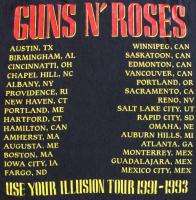 GUNS N ROSES Vintage Concert SHIRT 90s TOUR T RARE ORIGINAL 1991 