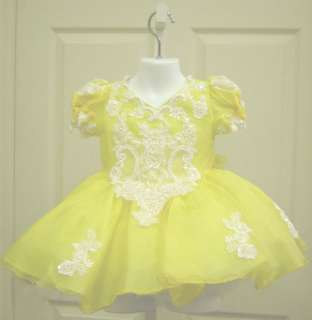 BRAND NEW L303 Sunshine Yellow Pageant Dress, Size 2  
