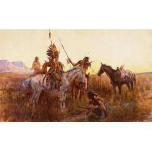   paintings   Charles Marion Russell   24 x 14 inches   The Lost Trail