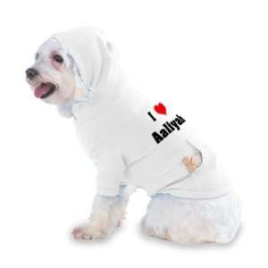 I Love/Heart Aaliyah Hooded T Shirt for Dog or Cat MEDIUM 