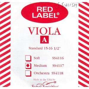 Super Sensitive Viola Nickel A Red Label Standard Size Medium, SS411SM