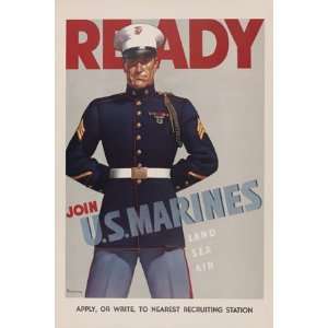  Ready     Join U.S. Marines 24X36 Canvas