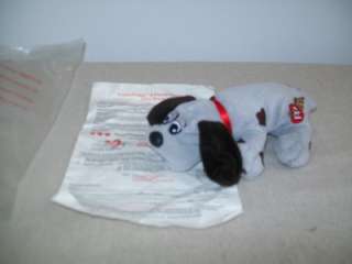 NEW IN BAG TONKA POUND PUPPY 1987 GREY AND BROWN WITH PAPER 