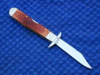 CASE BROTHERS XX 2003 LARGE CHEETAH SCROLLED MINT SET ENGRAVED KNIFE 1 