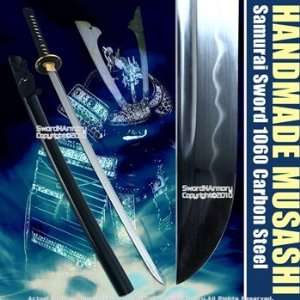  Handmade Musashi Samurai Sword Katana 1060 Carbon Steel 