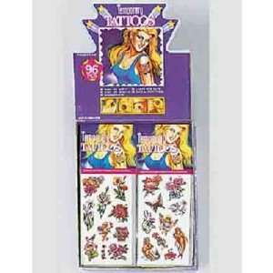  Temporary tattoos, assorted   Case of 96 Toys & Games