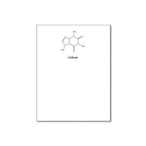  Caffeine Coffee Molecule Notepad Chemistry Geek Gift Memo 