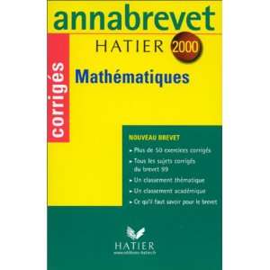  mathematiques brevet. corrigés, édition 2000 