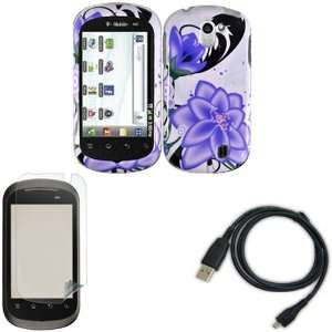  iFase Brand LG DoublePlay C729 Combo Violet Lily 
