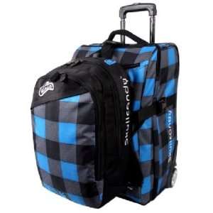  Skull Candy Inkd Rolling Luggage with Backpack   Blue 