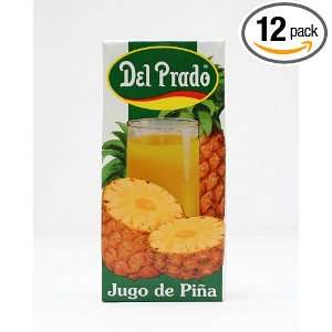 Del Prado All Natural Juice, Pineapple, 31.975 Ounce Tetra Paks (Pack 