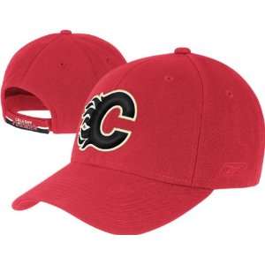  Calgary Flames Red BL Team Logo Wool Blend Adjustable Hat 