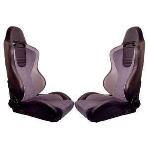   Seats (Recaro EVO X Style)   Black/Suede (Sold as a Pair) Automotive