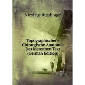   Text (German Edition) (9785877856912) Nicolaus Ruedinger Books