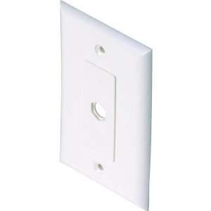  Steren Decorator Style Tv 1 Hole Wall Plate Wht 