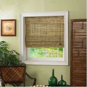    Radiance 0108 Roman Shade with Valance in Burnt Bamboo Baby