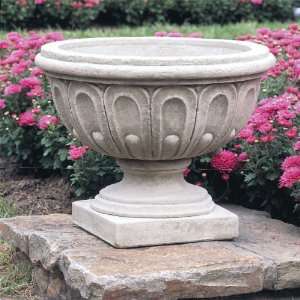  Longwood Fluted Cast Stone Urns Patio, Lawn & Garden