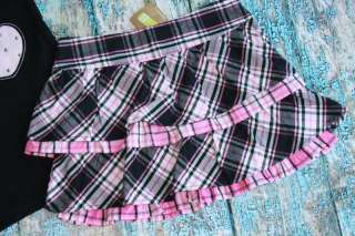 crazy 8 size 6 pink black plaid skirt NWT MT  
