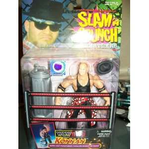  WCW SLAM N CRUNCH  KONNAN WITH TRASH CAN Toys & Games