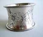 Antique French Sterling Silver Napkin Ring Butterfly