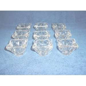  Lot of 9 Crystal Candleholders 