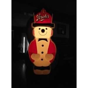  Strohs Beer Lighted Snowman Display