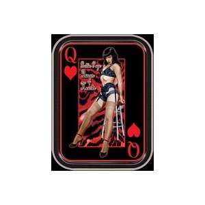  Queen of Hearts Bettie Page Pin up Tin Stash Box