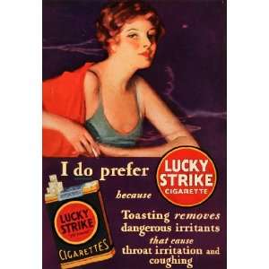  1930 Ad Lucky Strike Cigarettes American Tobacco Woman 