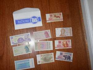 Lot of 10 Foreign Bank Notes  