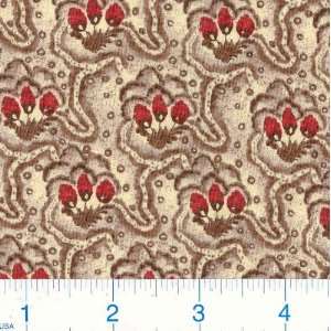  45 Wide Strawberry Patch   Sepia Fabric By The Yard 