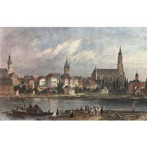 Johann Gabriel Friedrich Poppel (Straubing, Danube embankment with 