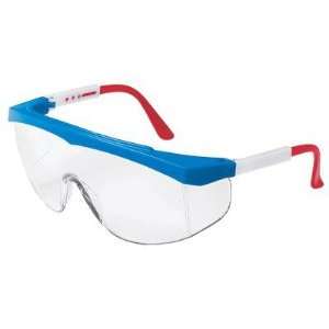  Stratos Spectacles   stratos red/wht/blue frame clear lens 