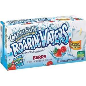 Caprisun Water Beverage Flavored Roarin Waters Berry 6 Oz Pouch   4 