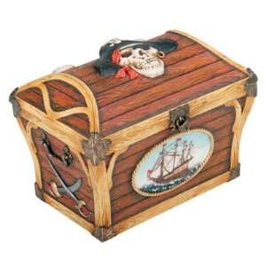  Pirates   Pirate Captain Chest Hinge Box   Cold Cast Resin 