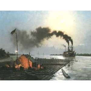  John Stobart   Rafting on the Missouri