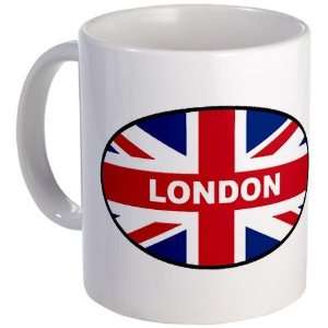  London UK Flag Oval Flag Mug by  Kitchen 