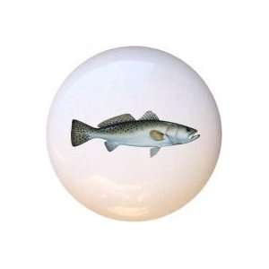  Spotted Sea Trout Fish Drawer Pull Knob